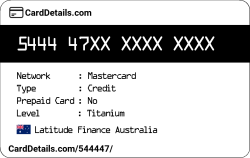 Card Details: 544447