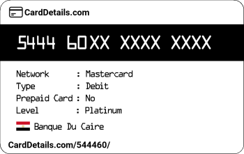 Card Details: 544460
