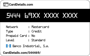 Card Details: 544469