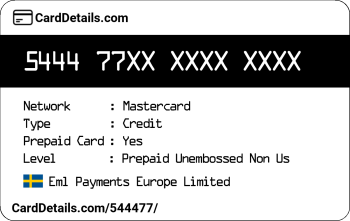 Card Details: 544477