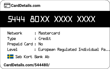 Card Details: 544480