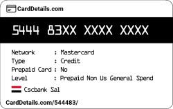 Card Details: 544483