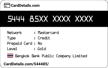 Card Details: 544485