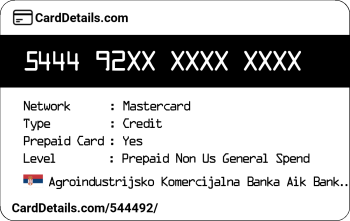 Card Details: 544492