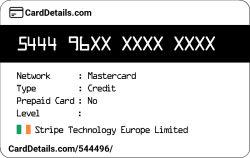 Card Details: 544496