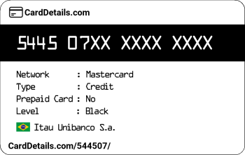 Card Details: 544507