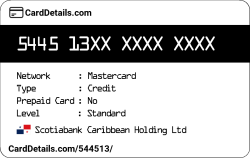 Card Details: 544513
