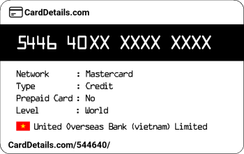 Card Details: 544640