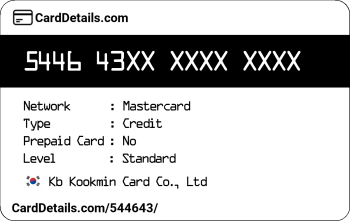 Card Details: 544643