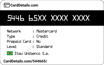 Card Details: 544665