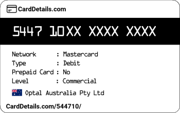 Card Details: 544710