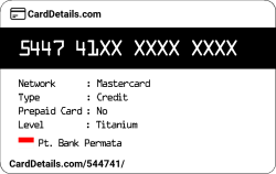 Card Details: 544741