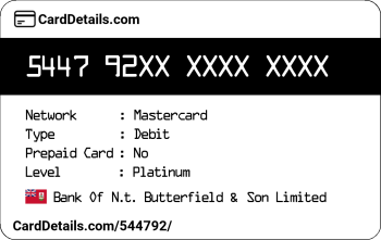 Card Details: 544792