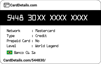 Card Details: 544830