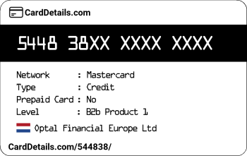 Card Details: 544838
