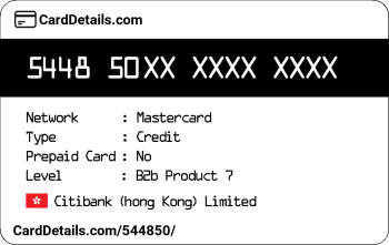 Card Details: 544850
