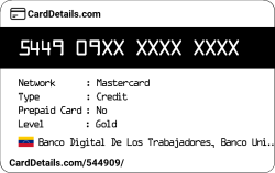 Card Details: 544909