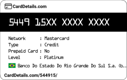 Card Details: 544915