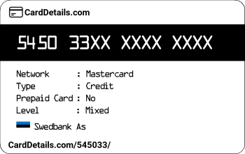 Card Details: 545033