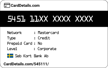 Card Details: 545111