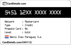 Card Details: 545112