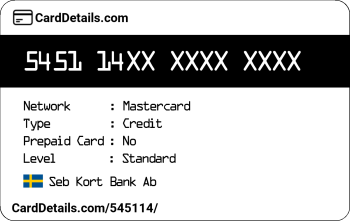 Card Details: 545114