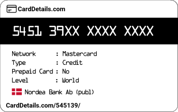 Card Details: 545139