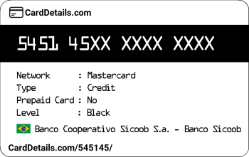 Card Details: 545145
