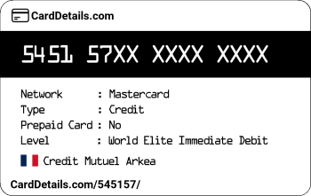Card Details: 545157