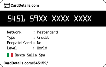 Card Details: 545159
