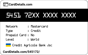 Card Details: 545172
