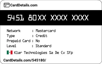 Card Details: 545180