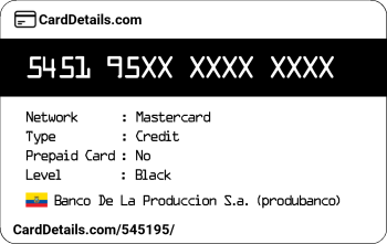 Card Details: 545195