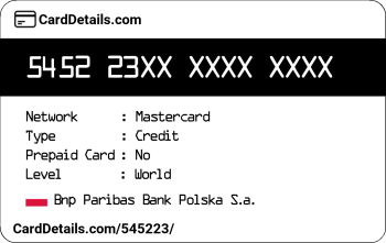 Card Details: 545223