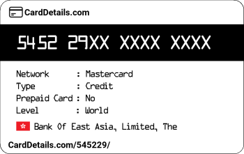 Card Details: 545229