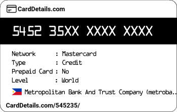 Card Details: 545235