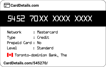 Card Details: 545270