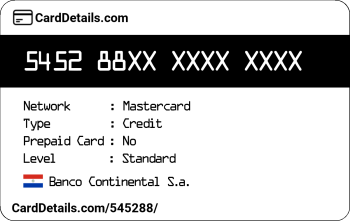 Card Details: 545288