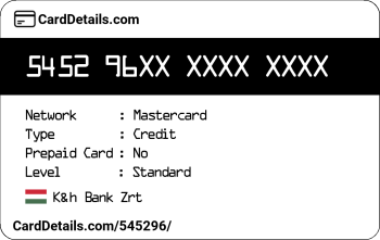 Card Details: 545296