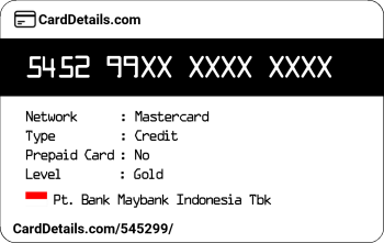 Card Details: 545299