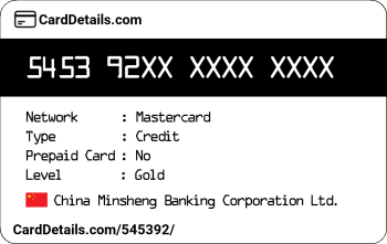 Card Details: 545392