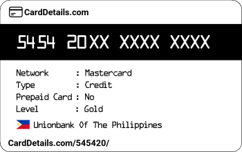 Card Details: 545420