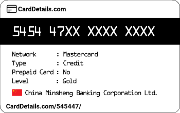 Card Details: 545447