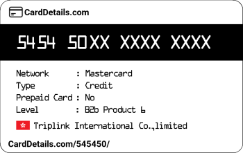 Card Details: 545450