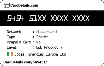 Card Details: 545451