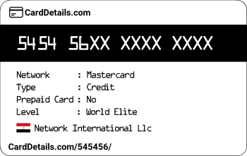 Card Details: 545456