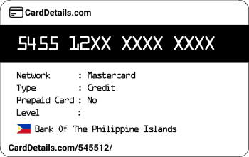 Card Details: 545512