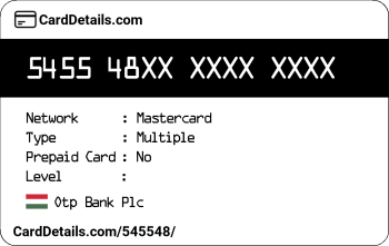 Card Details: 545548