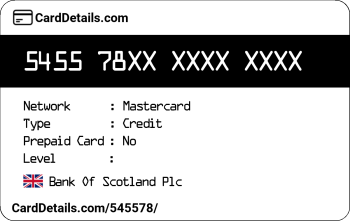 Card Details: 545578