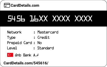 Card Details: 545616